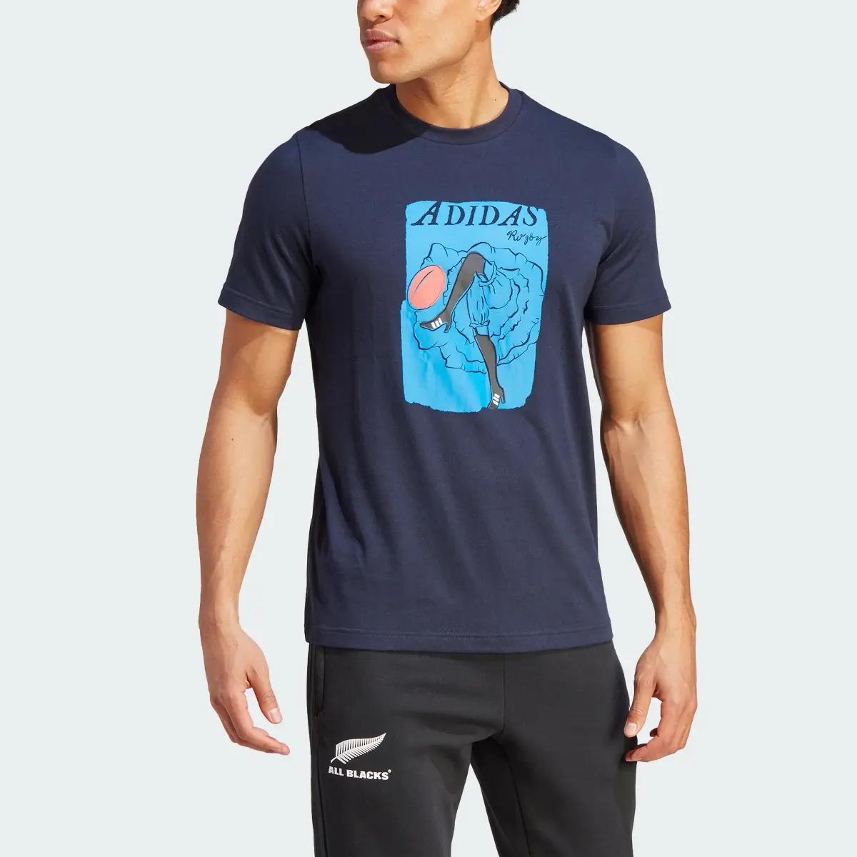 Adidas Rugby Cancan Graphic T-Shirt. 1