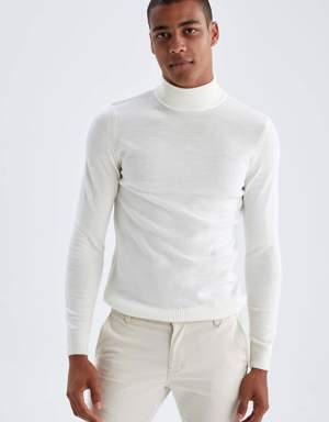 Slim Fit Balıkçı Yaka 2'li Triko Kazak