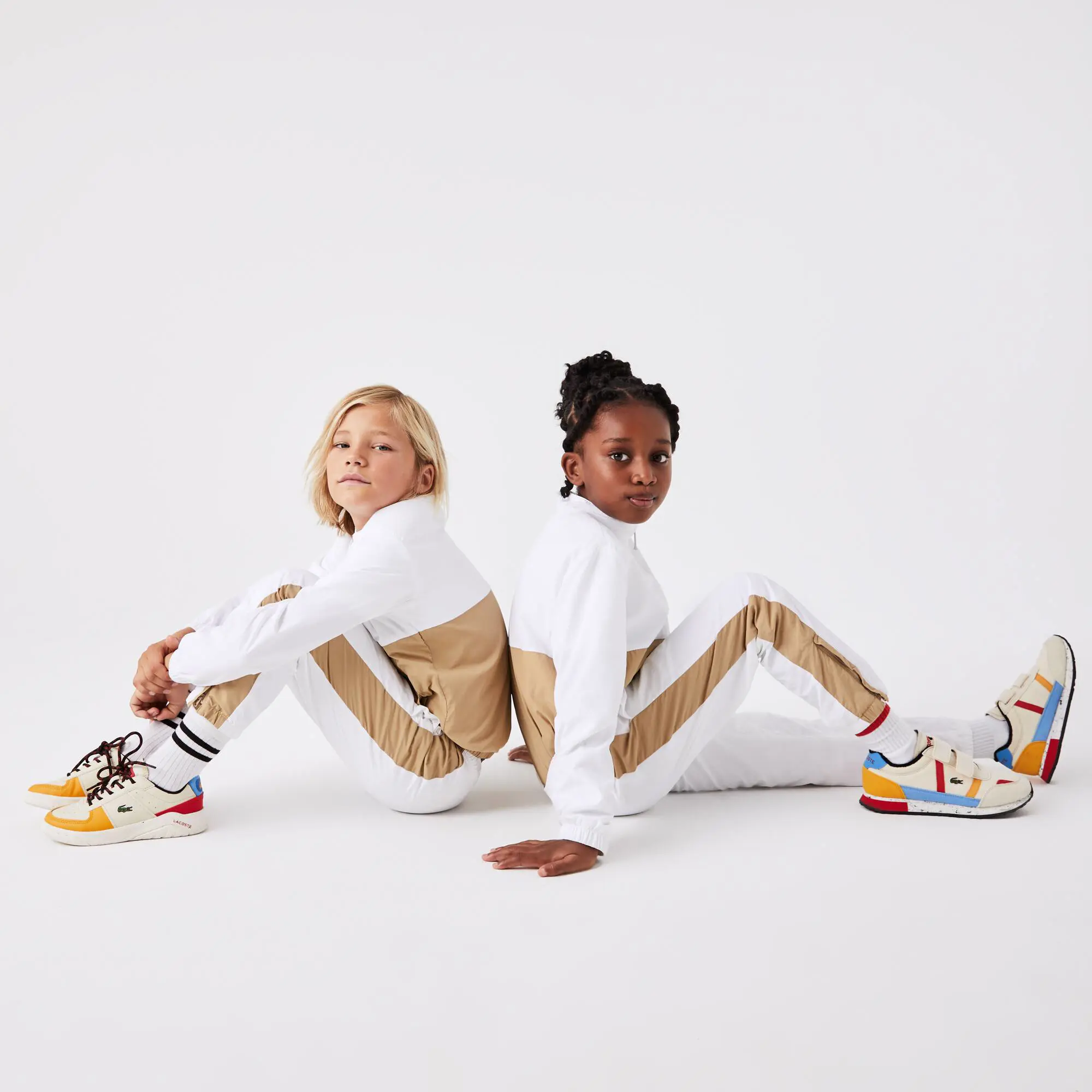 Lacoste Kids' Contrast Band Taffeta Trackpants. 1
