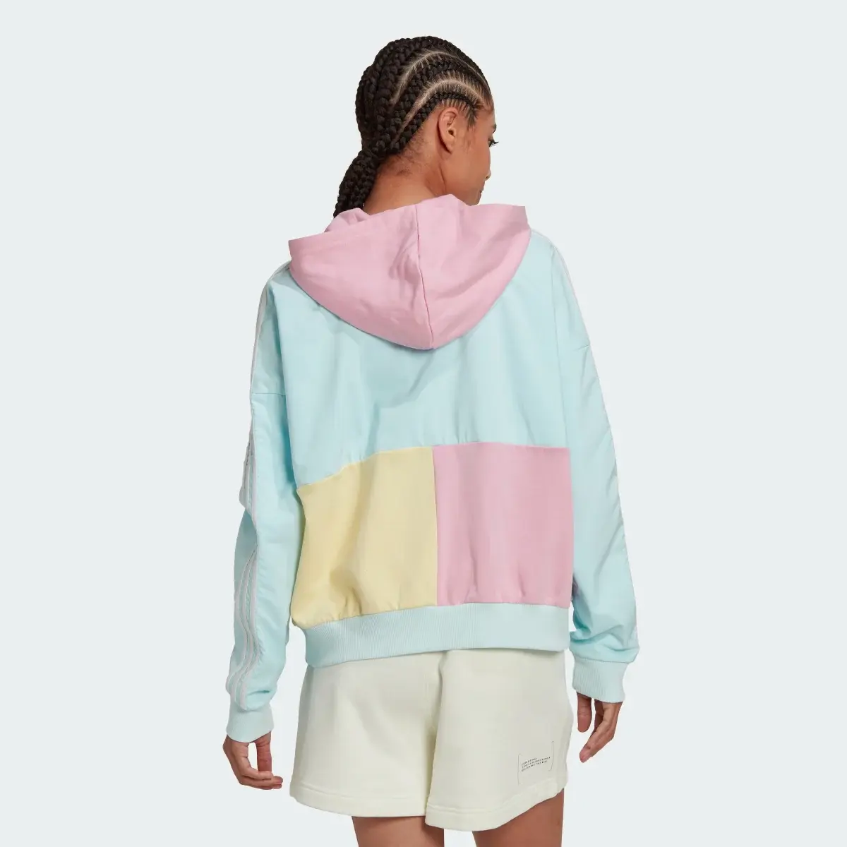 Adidas Essentials 3-Stripes Colorblock Full-Zip Hoodie. 3