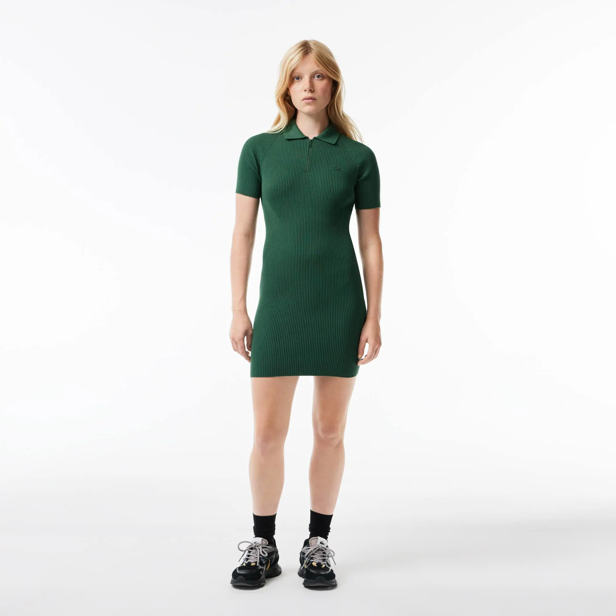 Lacoste Damen LACOSTE Polokleid mit Strick-Details. 1