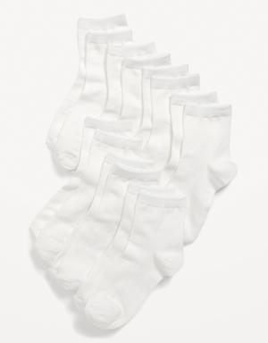 Quarter-Crew Socks 7-Pack for Girls white