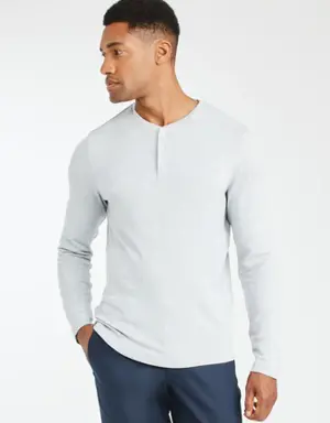 Upgraded Long Sleeve Henley Tee