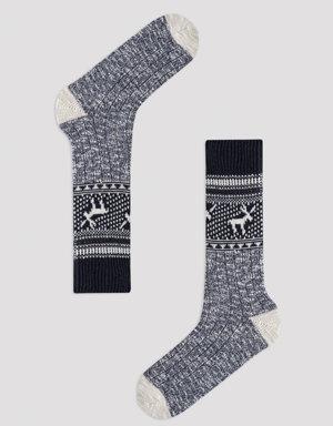 Erkek Desenli Soket Çorap
