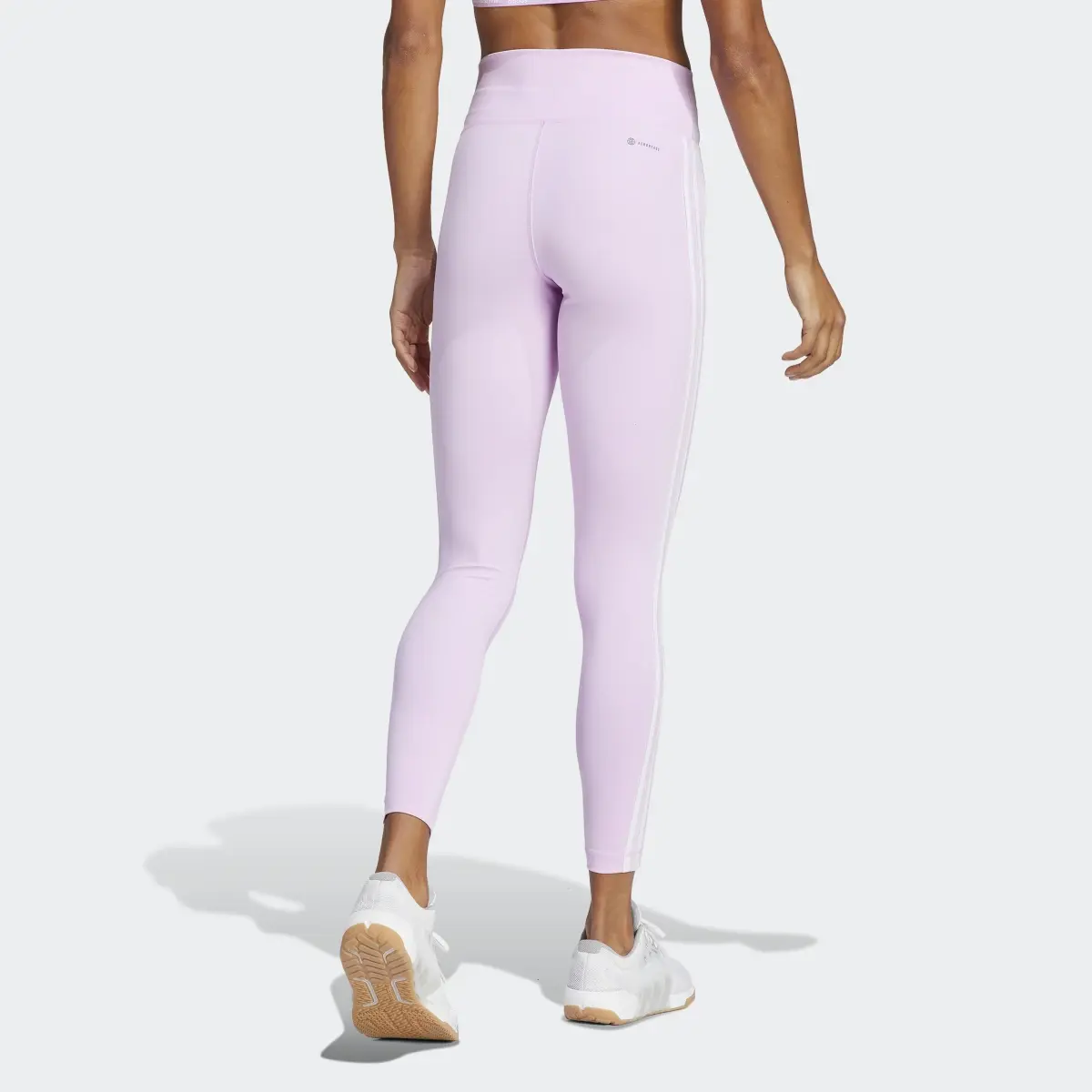 Adidas Train Essentials 3-Stripes High-Waisted 7/8 Leggings. 2