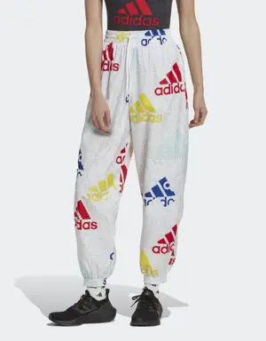 Essentials Multi-Colored Logo Loose Fit Woven Pants