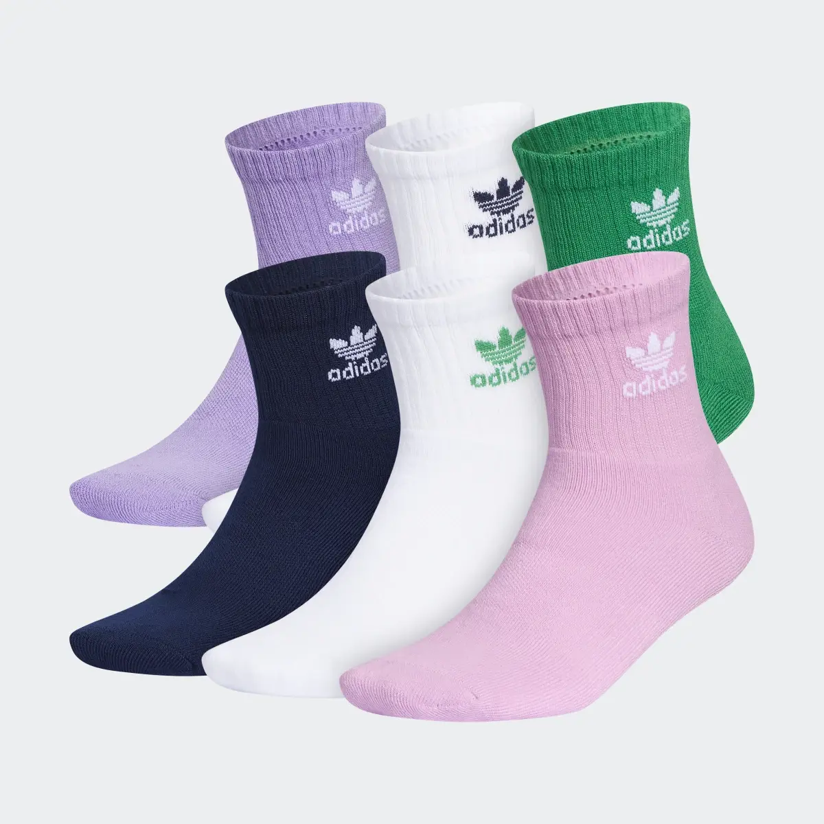 Adidas Trefoil Quarter Socks 6 Pairs - GC3352