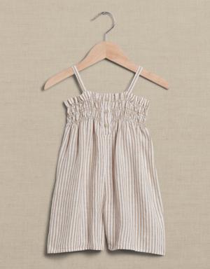 Kenza Linen Jumpsuit for Baby + Toddler brown