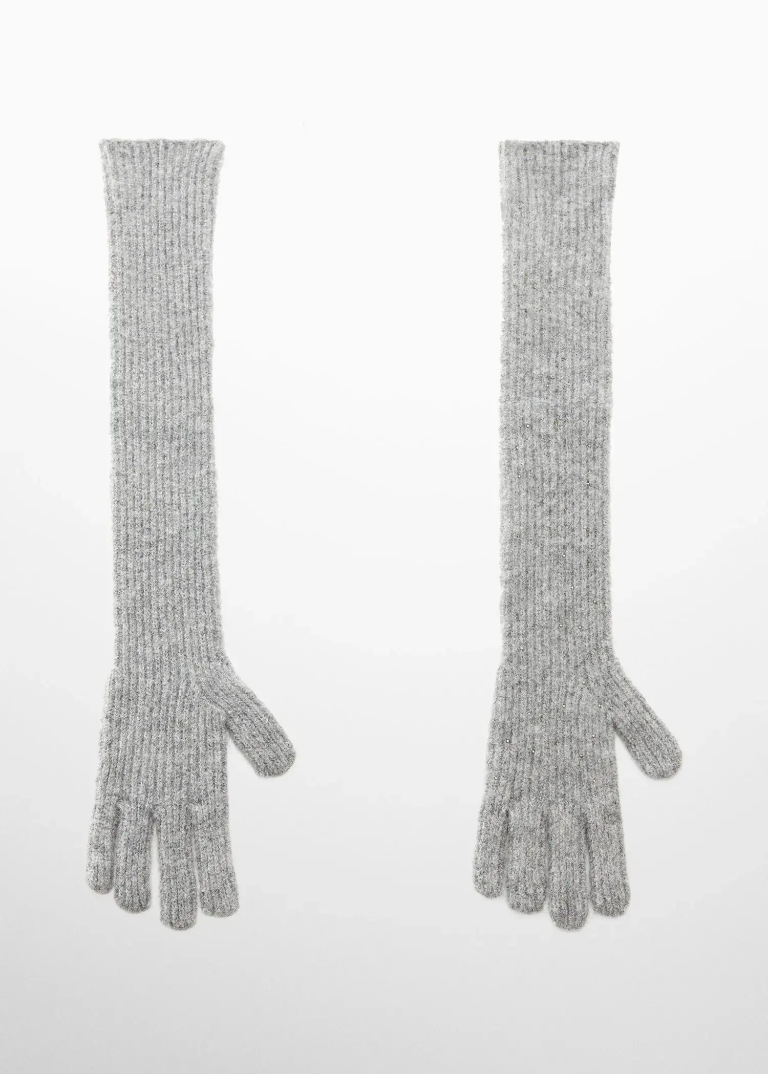 Mango Długie rękawiczki z błyszczącymi aplikacjami. 1