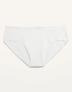 Soft-Knit No-Show Hipster Underwear for Women white
