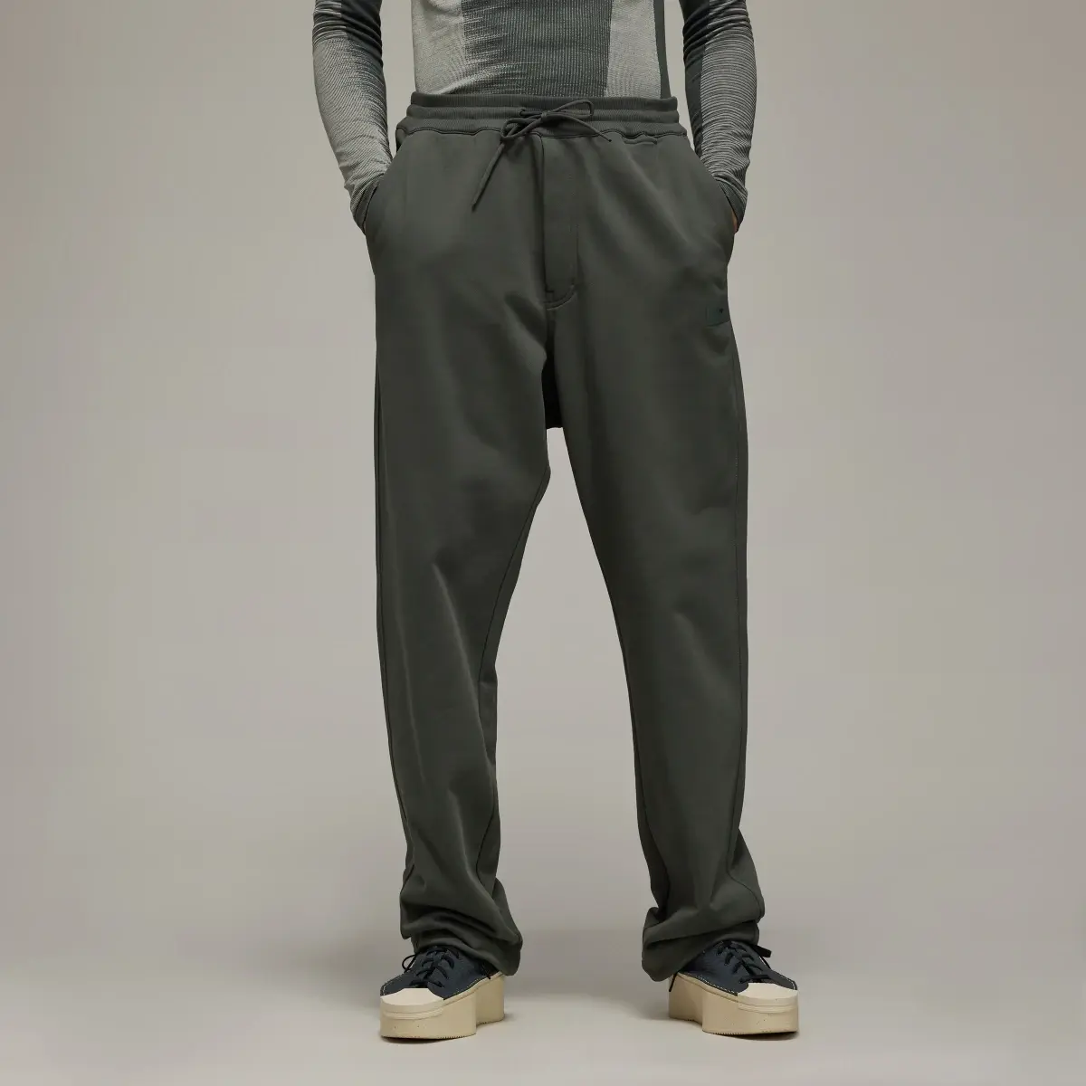 Adidas Y-3 Organic Cotton Terry Straight Joggers. 1