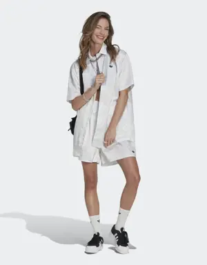 Adidas Loose Allover Print Satin Shorts. 3 Adidas Loose Allover Print Satin Shorts. 3