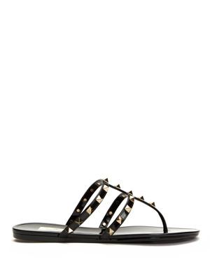 Rockstud Siyah Kadın Plaj Terliği
