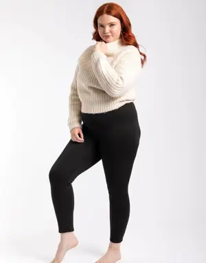 Black - Cozy Lined Leggings - Adult XS-S