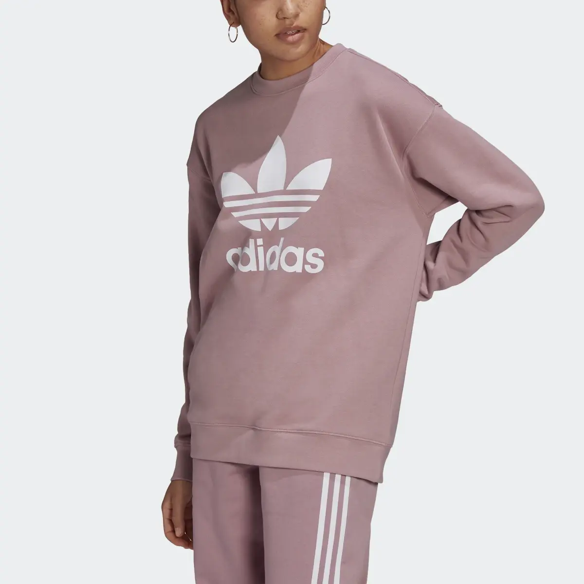 Adidas Trefoil Crew Sweatshirt. 1