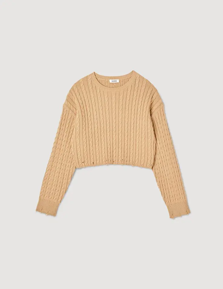 Sandro Oversized cropped sweater. 1