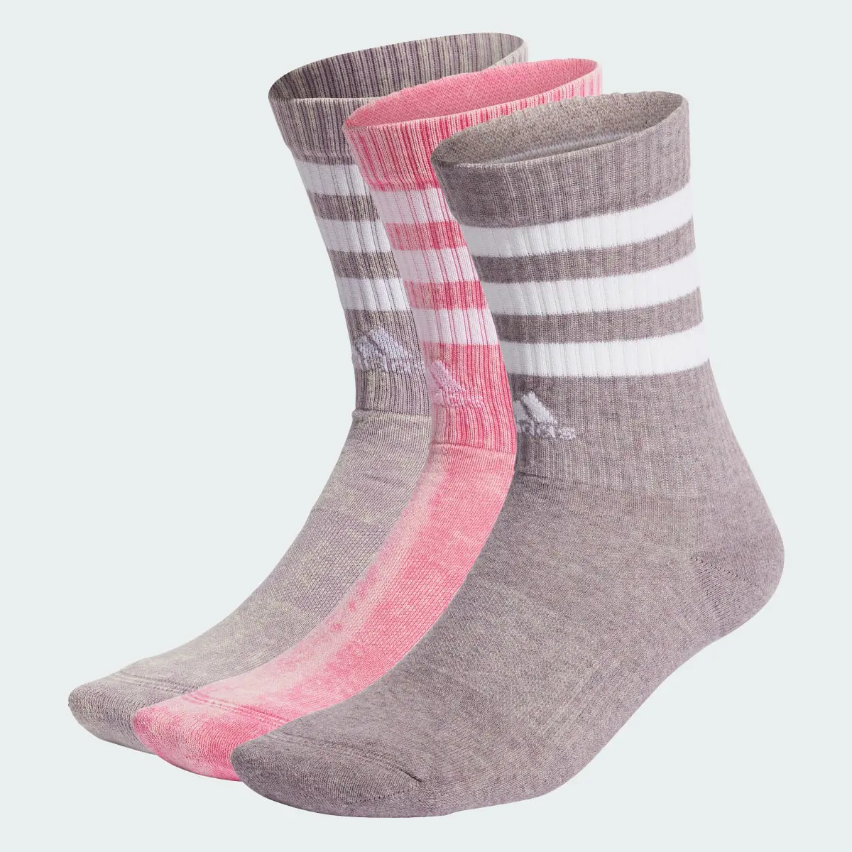 Adidas 3-Stripes Stonewash Crew Socks 3 Pairs. 2