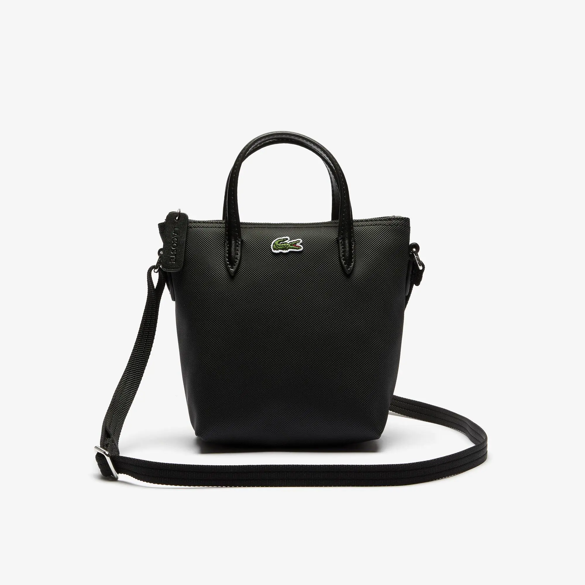Lacoste Women's L.12.12 Concept Petit Piqué Coated Canvas Mini Zip Tote Bag. 2