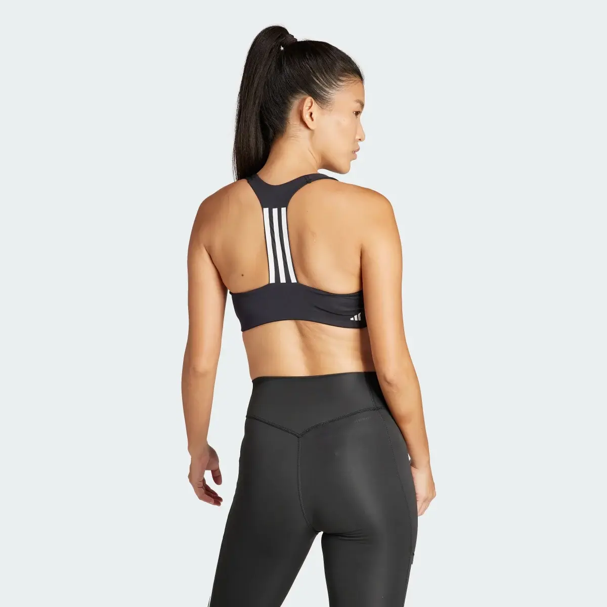 Adidas Brassière de training Powerimpact 3 bandes Maintien moyen. 3