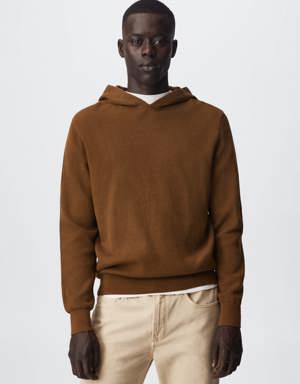 Hood cotton sweater