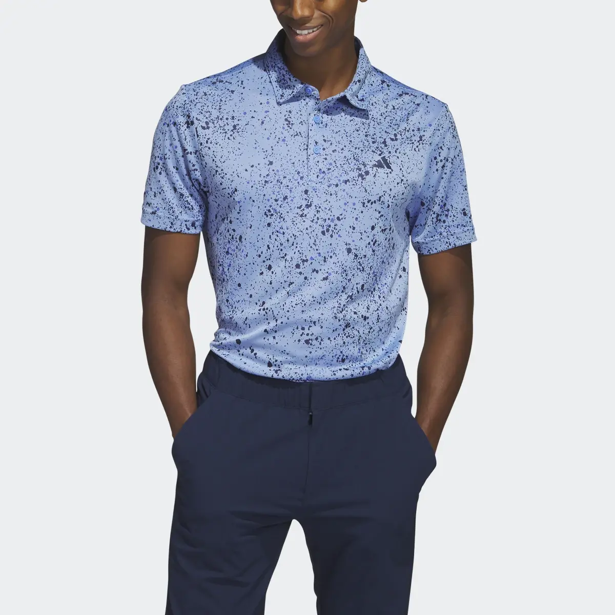 Adidas Jacquard Golf Polo Shirt. 1