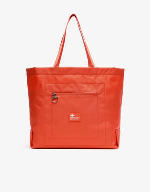 Unisex Contrast Branding Oversized Tote Bag