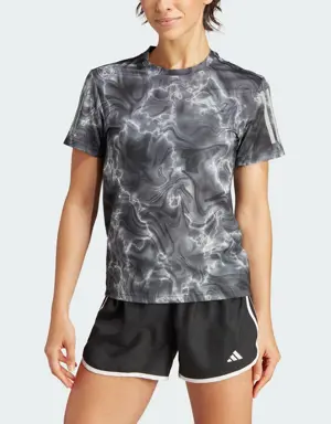 Adidas Own the Run Allover Print Tee