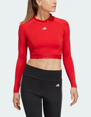 Adidas AEROREADY Hyperglam Crop Long-Sleeve Top