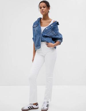 High Rise Kick Fit Jeans white