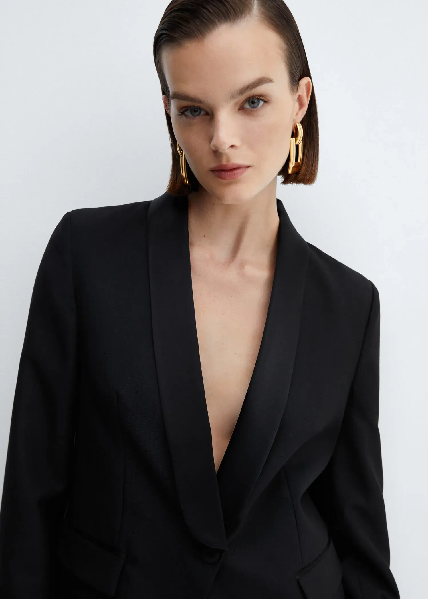 Mango Wool jacket with satin lapels. 1