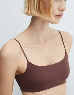 Cropped top with thin straps
