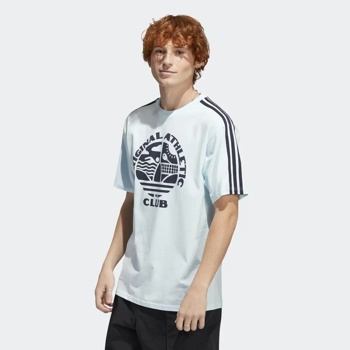 Adidas Original Athletic Club 3-Stripes T-Shirt. 2