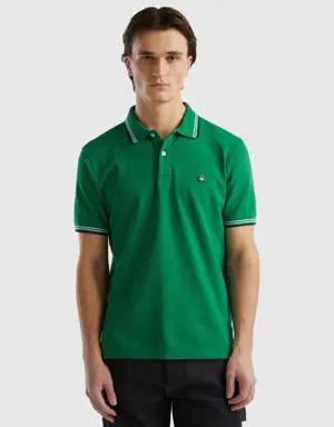 short sleeve stretch cotton polo
