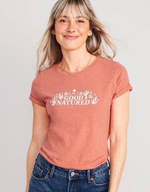 Old Navy EveryWear Slub-Knit Holiday Graphic T-Shirt for Women multi