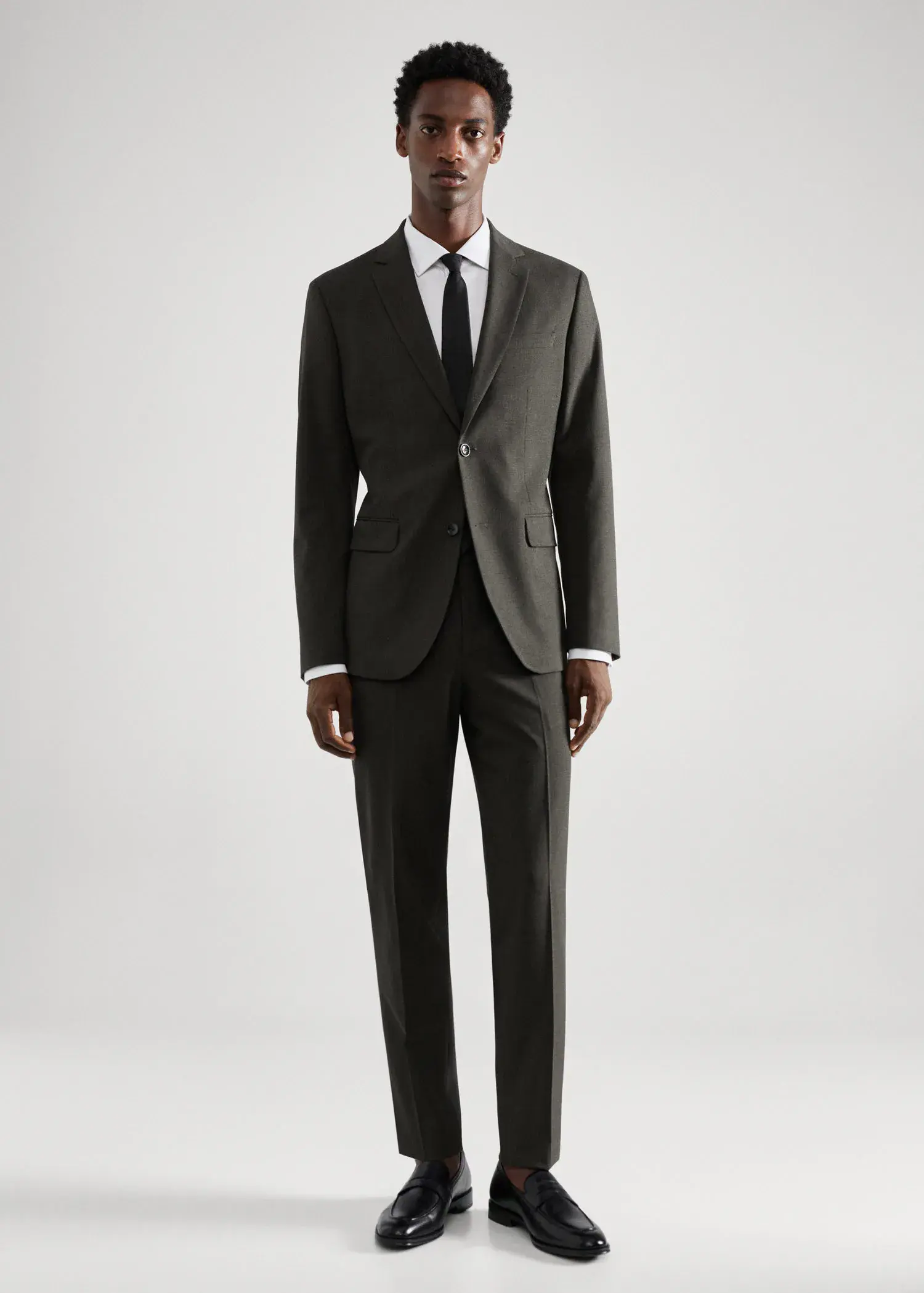 Mango Stretch fabric slim-fit printed suit jacket . 2