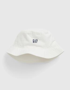 Kids Gap Logo Bucket Hat white