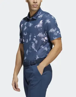 Splatter-Print Golf Polo Shirt