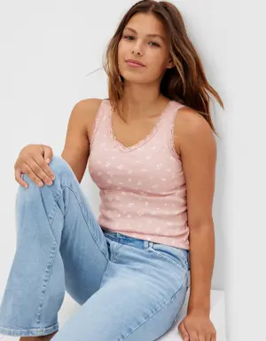 Teen Lace Tank Top pink