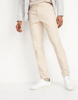 Slim Uniform Non-Stretch Chino Pants for Men beige