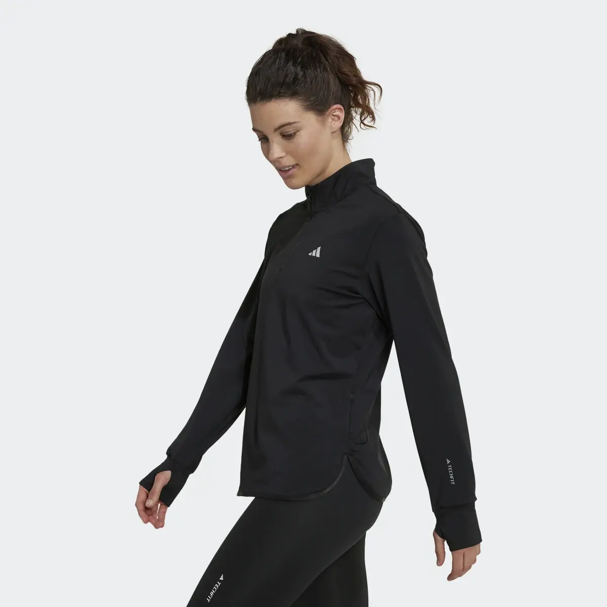 Adidas Techfit AEROREADY Warm Quarter-Zip Training Top. 3