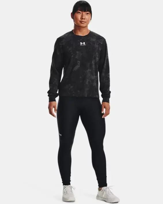 Under Armour Women's UA Rival Terry Printed Crew. 3
