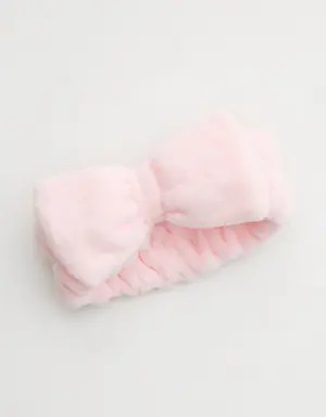 The Crème Shop Pink Fuzzy Spa Headband