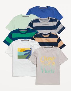 Old Navy Softest Crew-Neck T-Shirt 7-Pack for Boys multi