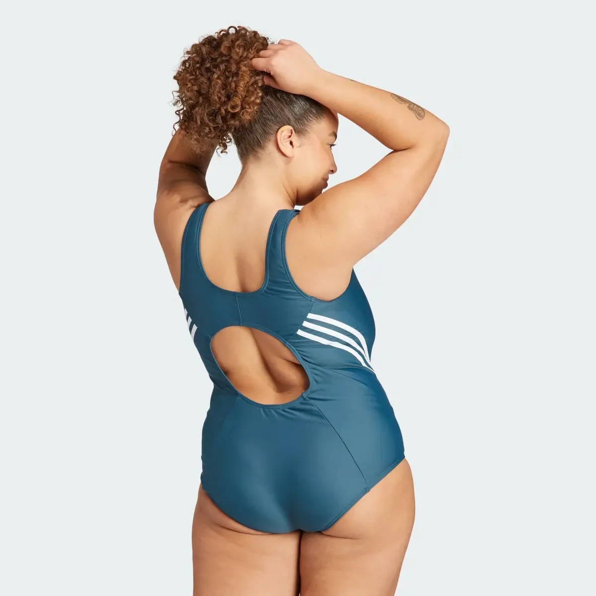 Adidas 3-Stripes Swim Suit (Plus Size). 3