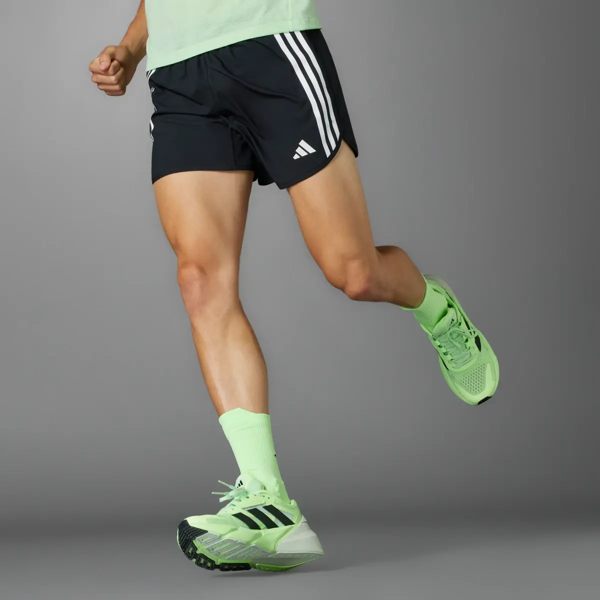 Adidas Own the Run 3-Stripes Shorts. 1