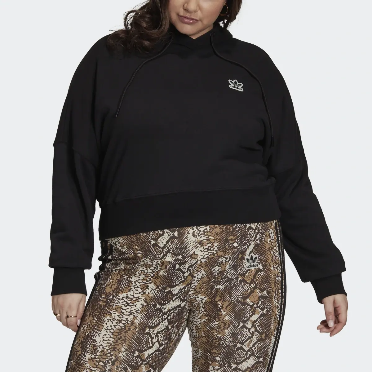 Adidas Cropped Hoodie – Große Größen. 1