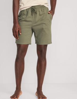 Jersey-Knit Pajama Shorts for Men -- 7.5-inch inseam green
