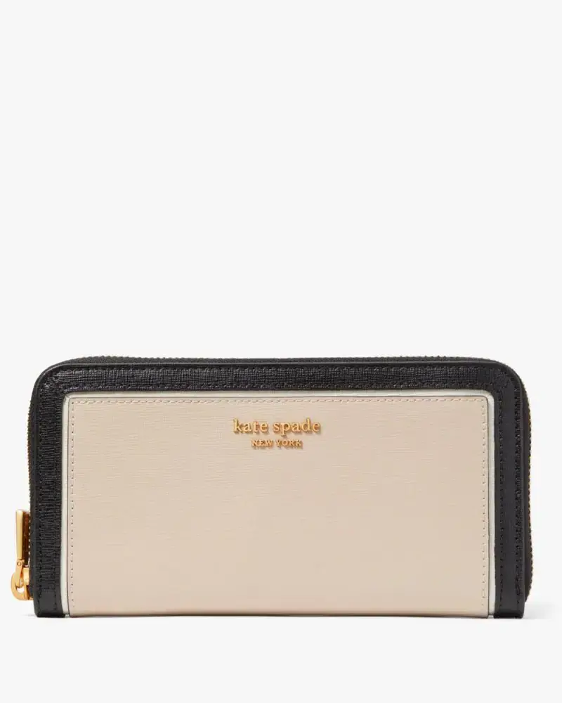 Kate Spade Morgan Colorblocked Zip-around Continental Wallet. 1