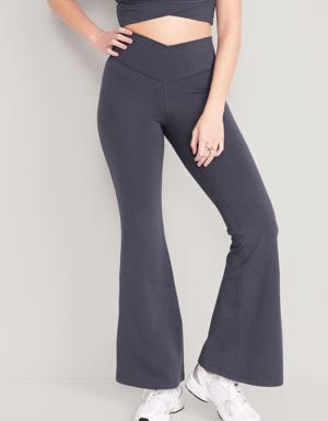 Old Navy Extra High-Waisted PowerChill Super-Flare Pants for Women blue
