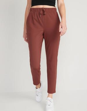 High-Waisted Powersoft Coze Edition Slim Taper Pants for Women brown